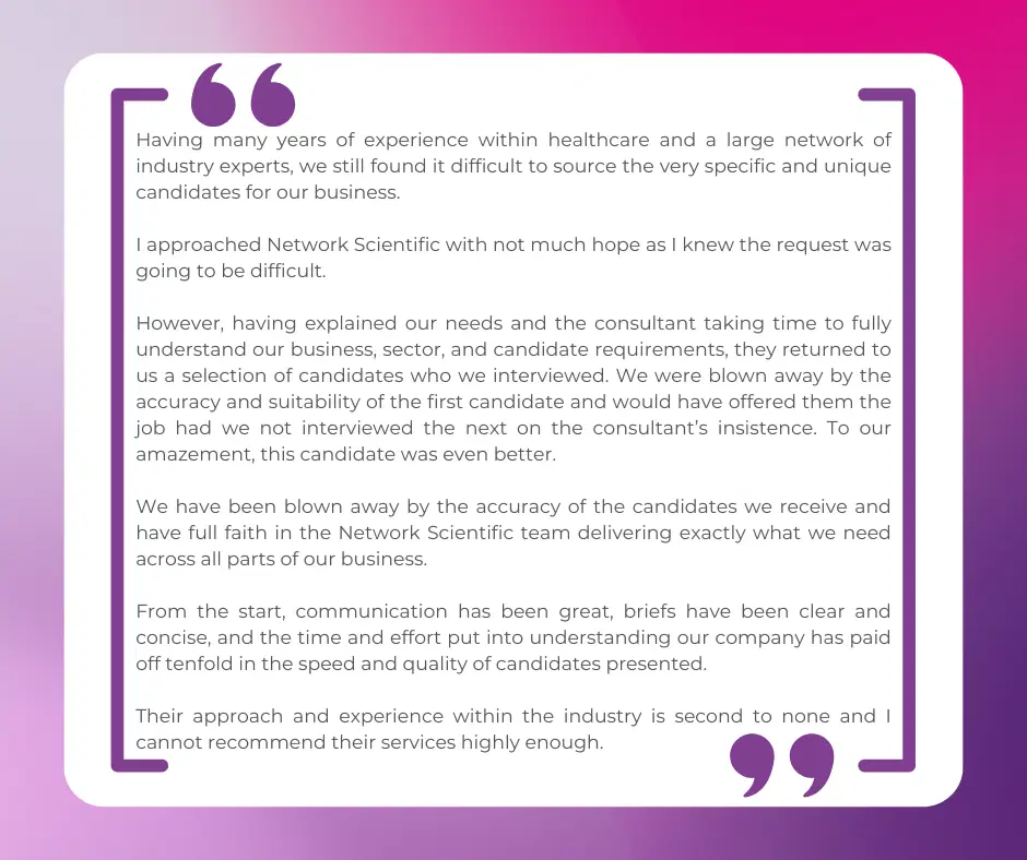 Healthcare Testimonial